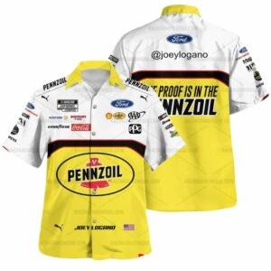 Joey Logano Nascar 2022 Pennzoil Ford Good Year And Coca Cola Racing Uniform Hawaiian Shirt