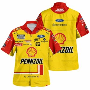 Joey Logano Nascar 2022 Racing Team Penske Hawaiian Shirt