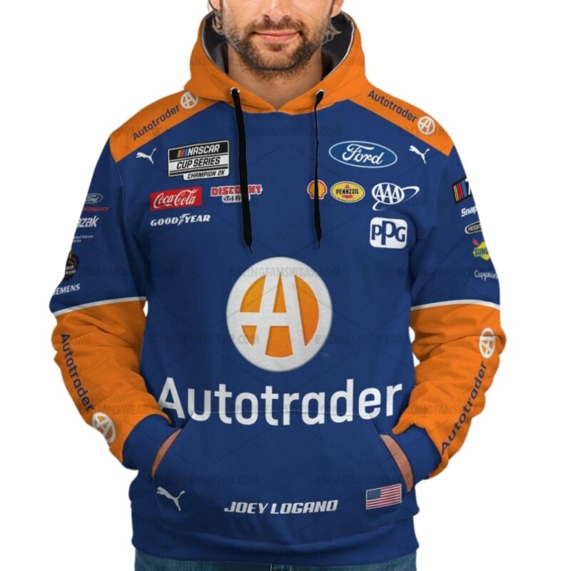 Joey Logano Nascar 2023 Autotrader Racing Uniform 3D Hoodie 1