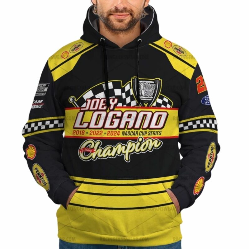 Joey Logano Nascar Cup Series Champion Racing 2024 Uniform 3D Hoodie 1