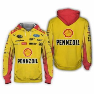 Joey Logano Nascar Pennzoil Racing All Over Print Hoodie