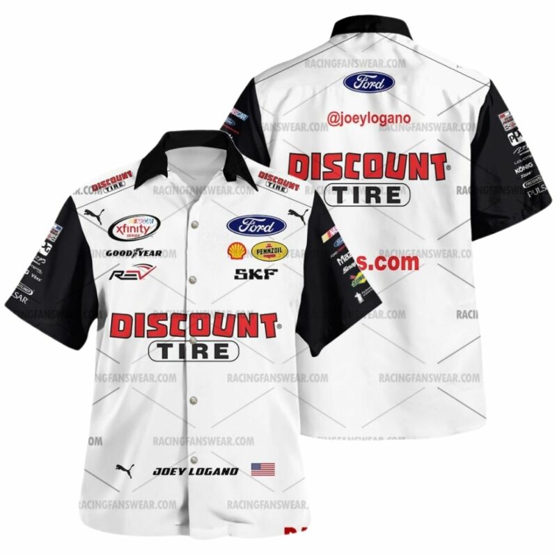 Joey Logano Nascar Racing Discount Tire 2016 Uniform Hawaiian Shirt 1
