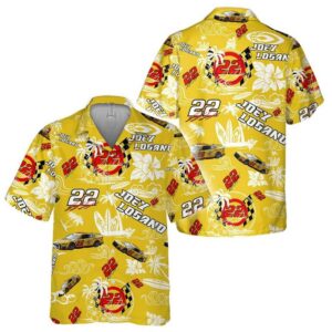 Joey Logano Nascar Racing Floral Flower Tropical Hawaiian Shirt