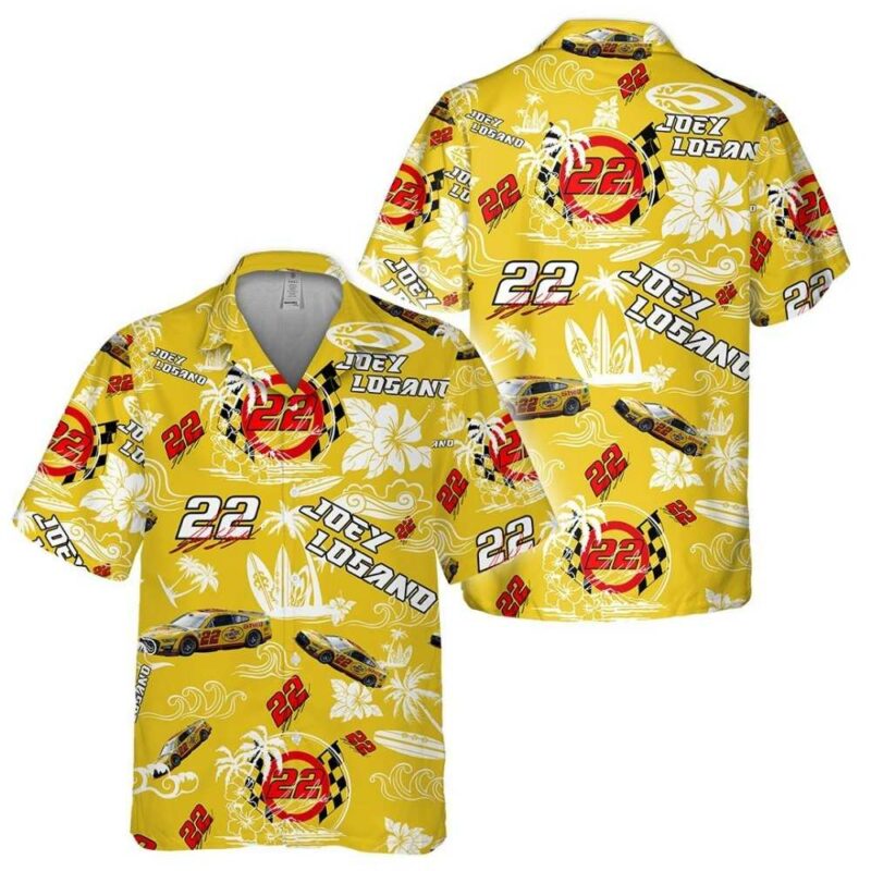 Joey Logano Nascar Racing Floral Flower Tropical Hawaiian Shirt 1