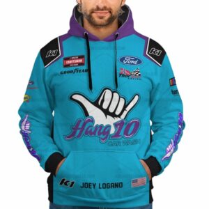 Joey Logano Nascar Racing Hang 10 Car Wash 2023 Uniform All Over Print Hoodie