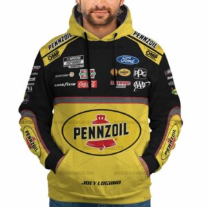 Joey Logano Nascar Racing Pennzoil 2024 Uniform All Over Print Hoodie