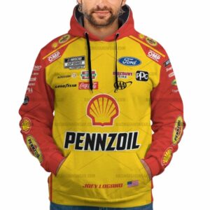 Joey Logano Nascar Racing Pennzoil 2025 Uniform All Over Print Hoodie