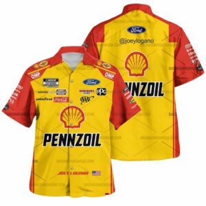 Joey Logano Nascar Racing Pennzoil 2025 Uniform Hawaiian Shirt