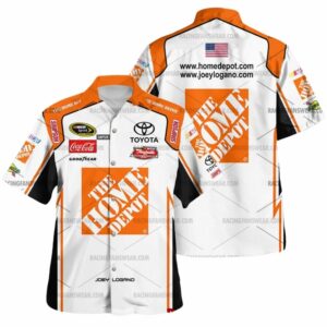 Joey Logano Nascar Racing The Home Depot 2010 Uniform Hawaiian Shirt