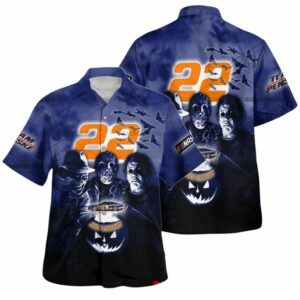 Joey Logano Nascar Racing With Friends Horror Halloween Hawaiian Shirt
