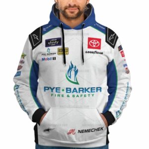 John Hunter Nemechek 20 Nascar 2023 Pye Barker Fire Safety Racing Uniform All Over Print Hoodie