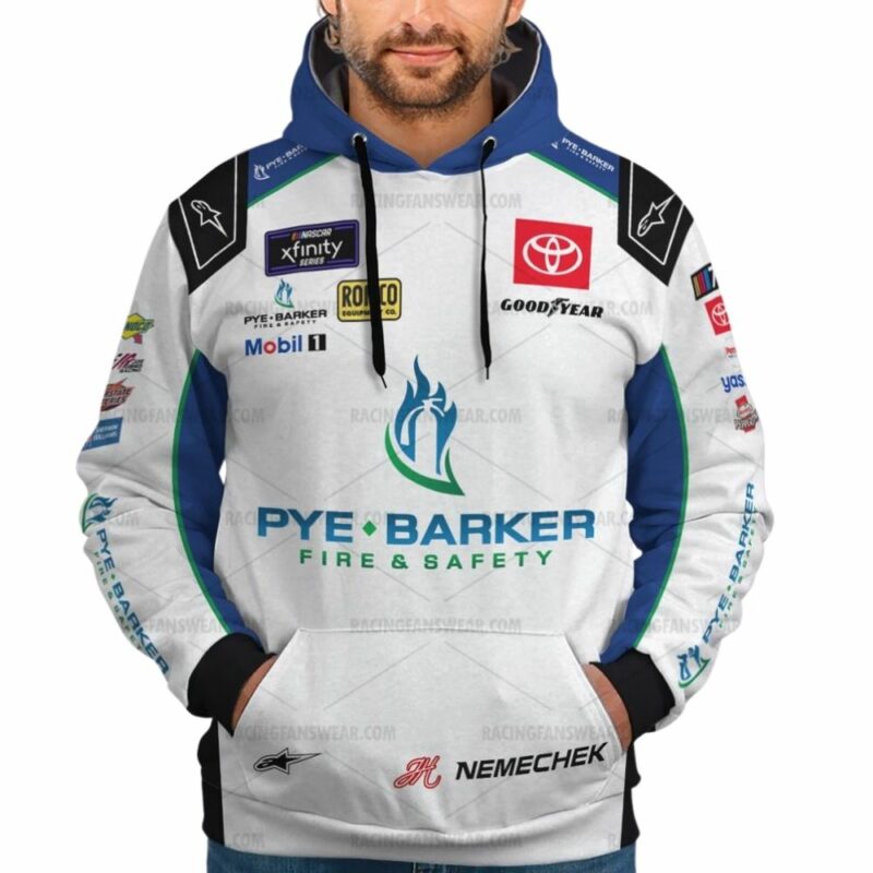 John Hunter Nemechek 20 Nascar 2023 Pye Barker Fire Safety Racing Uniform 3D Hoodie 1