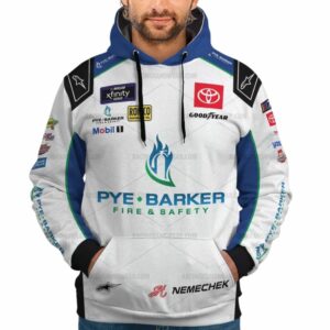 John Hunter Nemechek Nascar 2023 Pye Barker Fire Safety Racing Uniform All Over Print Hoodie