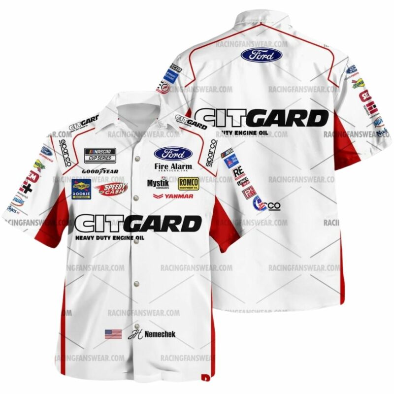 John Hunter Nemechek Nascar Racing 2020 Legacy Motor Club Citgard Uniform Hawaiian Shirt 1