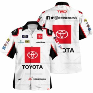 John Hunter Nemechek Nascar Racing 2023 Joe Gibbs Racing Toyota Uniform Hawaiian Shirt
