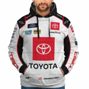 John Hunter Nemechek Nascar Racing 2024 Joe Gibbs Racing Toyota Uniform All Over Print Hoodie