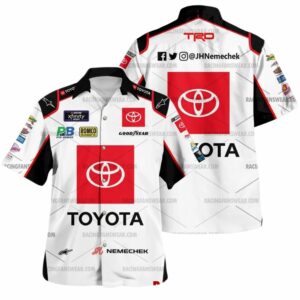 John Hunter Nemechek Nascar Racing 2024 Joe Gibbs Racing Toyota Uniform Hawaiian Shirt