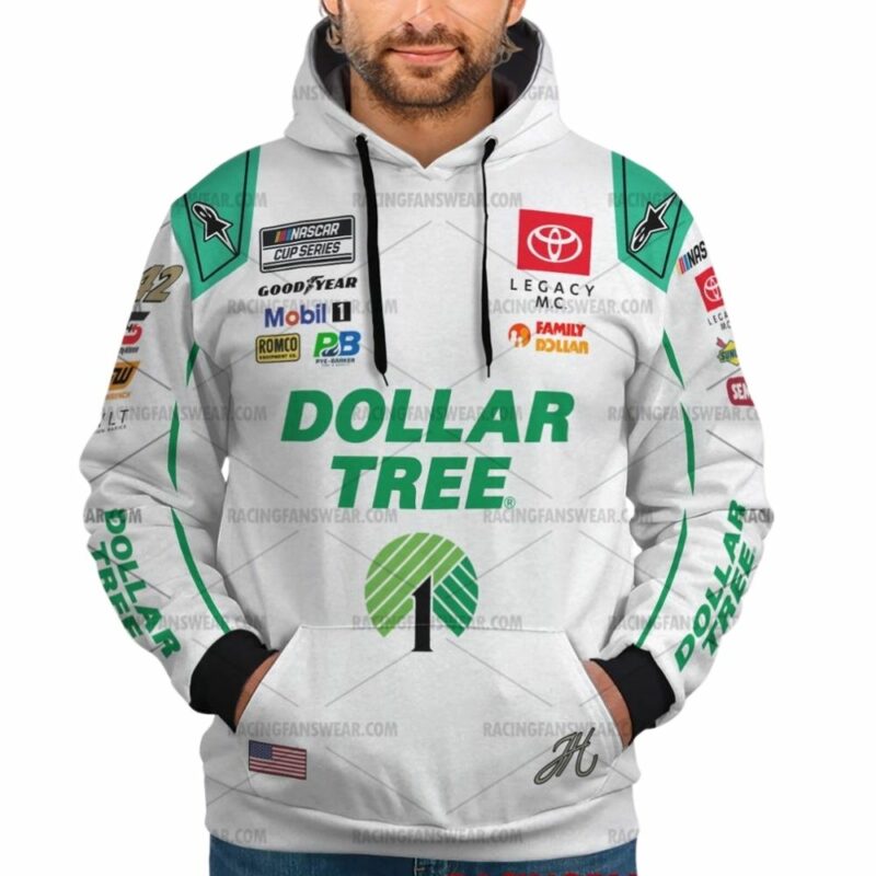 John Hunter Nemechek Nascar Racing 2024 Legacy Motor Club Dollar Tree Uniform 3D Hoodie 1