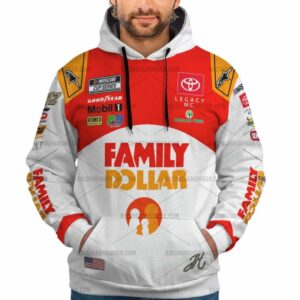 John Hunter Nemechek Nascar Racing 2024 Legacy Motor Club Family Dollar Uniform All Over Print Hoodie