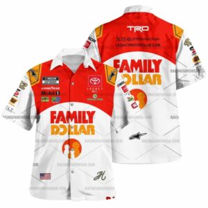 John Hunter Nemechek Nascar Racing 2024 Legacy Motor Club Family Dollar Uniform Hawaiian Shirt