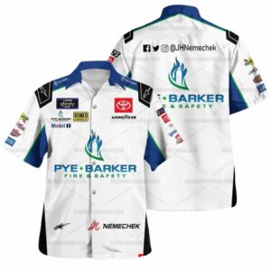 John Hunter Nemechek Nascar Racing Pye Barker Fire And Safety 2023 Uniform Hawaiian Shirt