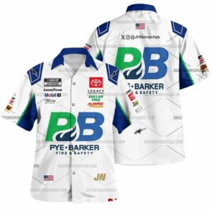 John Hunter Nemechek Nascar Racing Pye Barker Fire And Safety 2025 Uniform Hawaiian Shirt