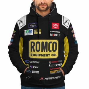John Hunter Nemechek Nascar Romco Equipment Co 2023 Racing Uniform All Over Print Hoodie