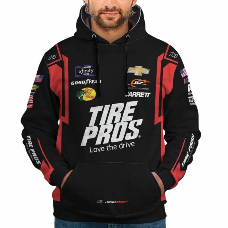 Josh Berry 8 Nascar Racing 2023 Tire Pros Love The Drive Uniform 3D Hoodie 1
