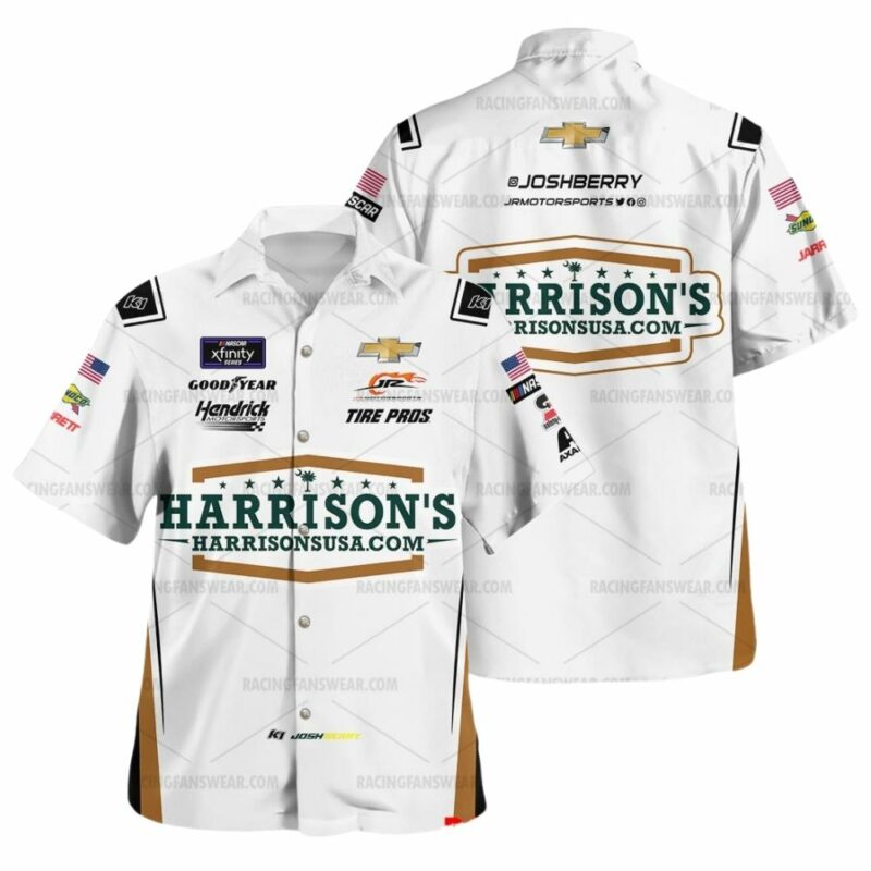 Josh Berry Nascar 2022 Racing Harrisons Uniform Hawaiian Shirt 1