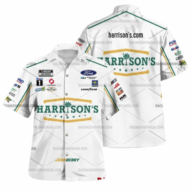 Josh Berry Nascar Racing 2024 Harrisons Uniform Hawaiian Shirt 1
