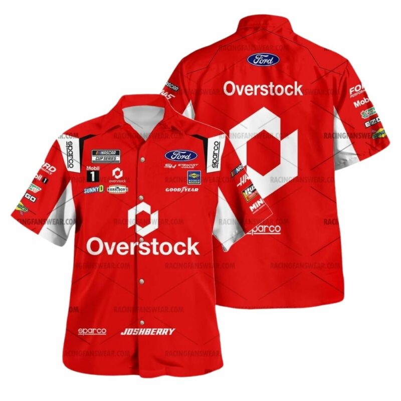 Josh Berry Nascar Racing 2024 Overstock Uniform Hawaiian Shirt 1