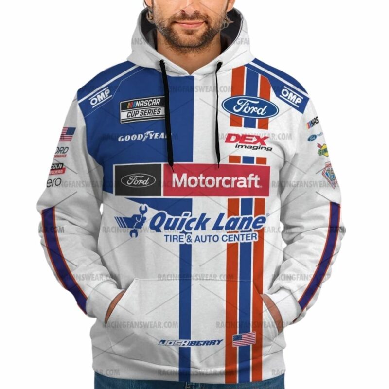 Josh Berry Nascar Racing 2025 Quick Lane Uniform 3D Hoodie 1