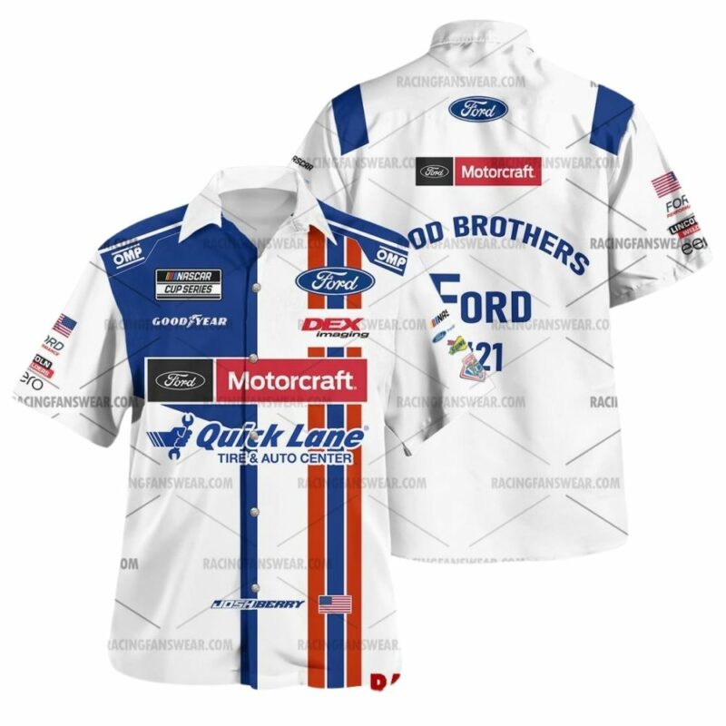 Josh Berry Nascar Racing 2025 Quick Lane Uniform Hawaiian Shirt 1