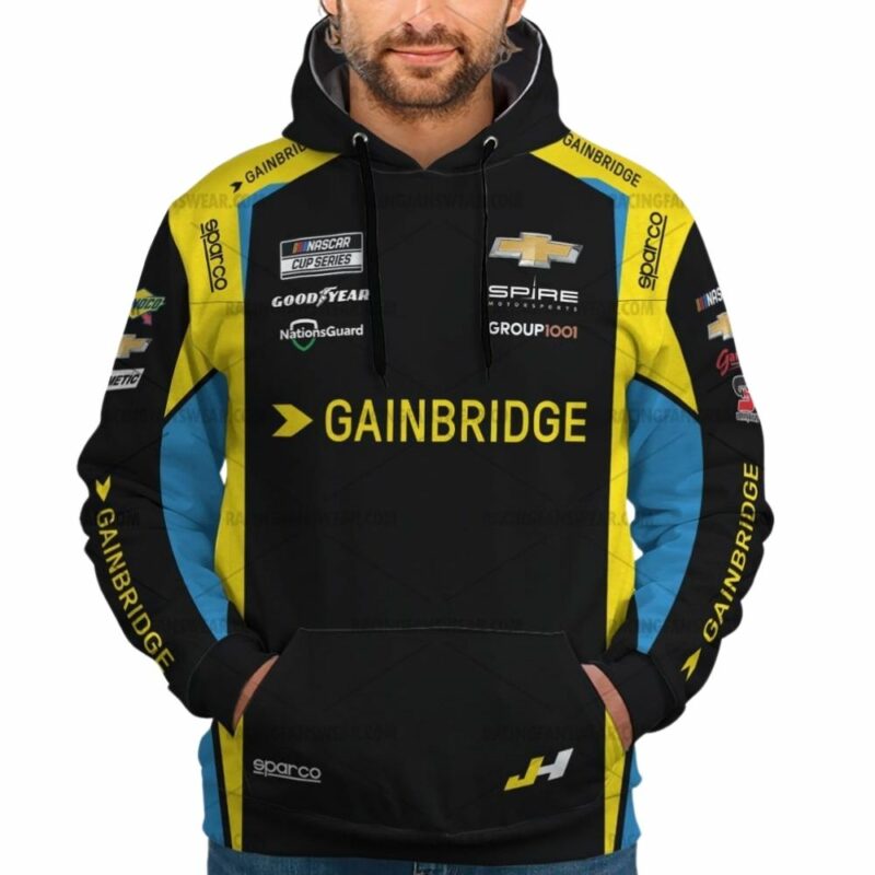 Justin Haley Nascar Racing 2025 Gainbridge Uniform 3D Hoodie 1