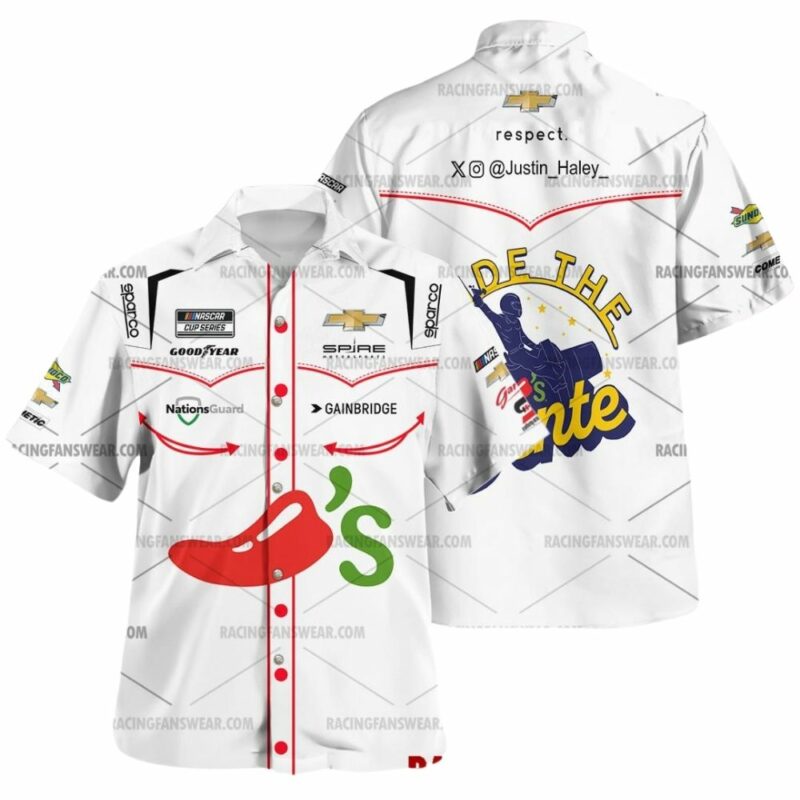 Justin Haley Nascar Racing 2025 Gainbridge Uniform Hawaiian Shirt 1