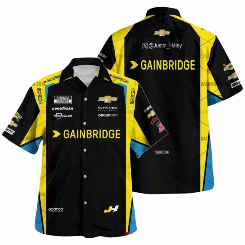Justin Haley Nascar Racing 2025 Uniform Hawaiian Shirt 1