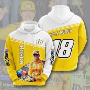 Kyle Busch 18 Signature All-over Print Hoodie