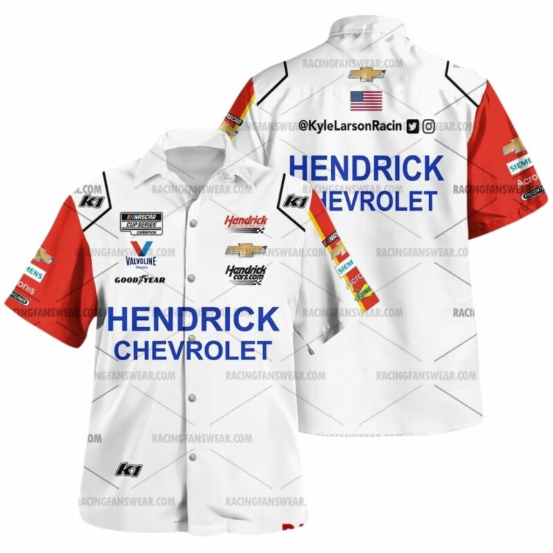 Kyle Larson Nascar Hendrick Chevrolet Racing 2022 Uniform Hawaiian Shirt 1