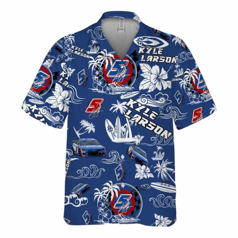 Kyle Larson Nascar Racing Floral Beach Tropical Hawaiian Shirt 2