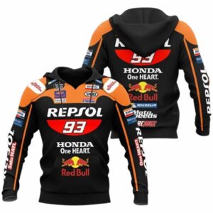 Marc Marquez 93 Repsol Honda MotoGP Racing All-over Print Hoodie