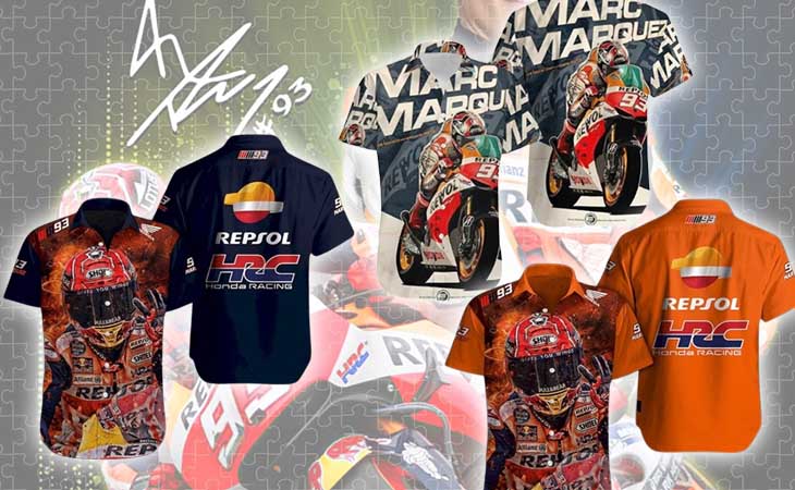 Marc Marquez MotoGP Racing banner hawaiian