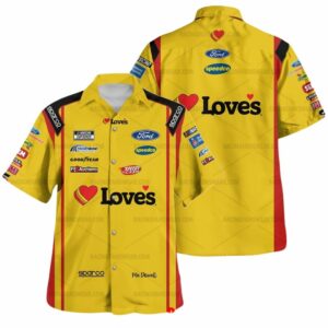 Michael McDowell Nascar 2022 Loves Ford Good Year Racing Uniform Hawaiian Shirt