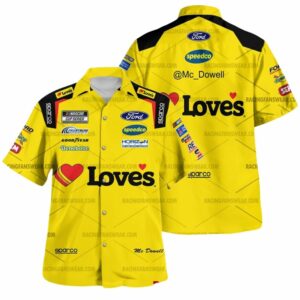 Michael McDowell Nascar Racing Loves 2024 Uniform Hawaiian Shirt