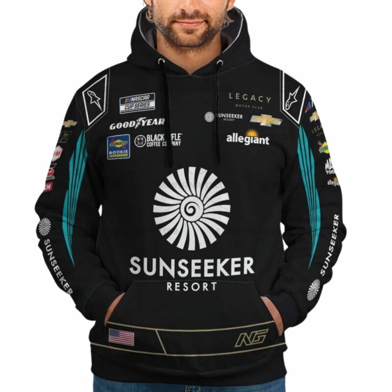 Noah Gragson 42 Nascar Racing Sunseeker Resort Uniform 3D Hoodie 1