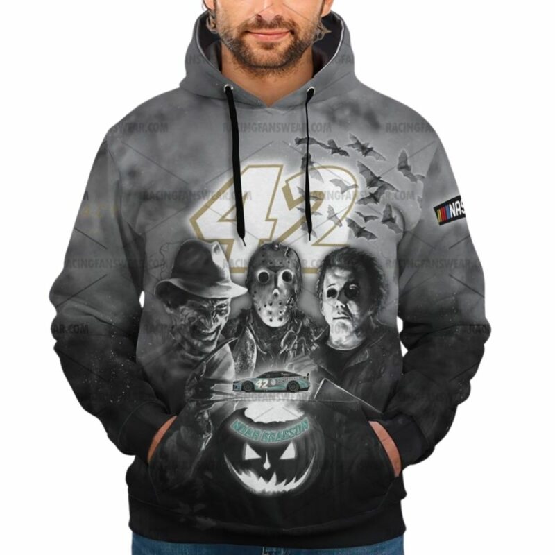 Noah Gragson 42 Nascar Racing With Friends Horror Halloween 3D Hoodie 1