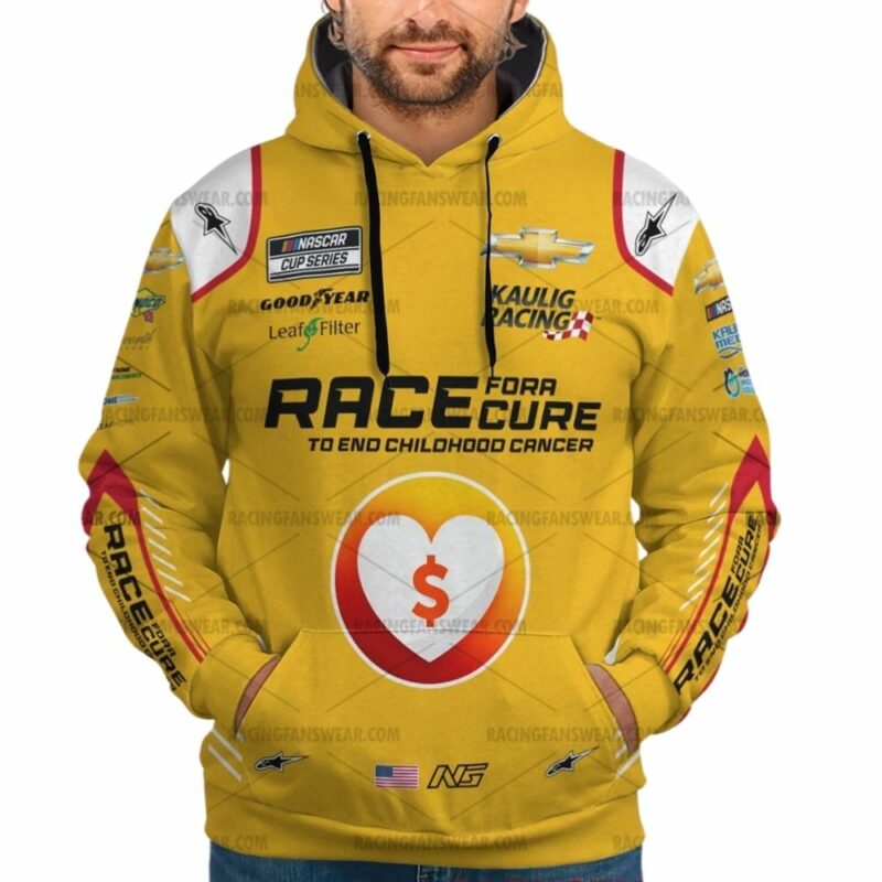 Noah Gragson Nascar Racing 2022 Race Fora Cure Uniform 3D Hoodie 1
