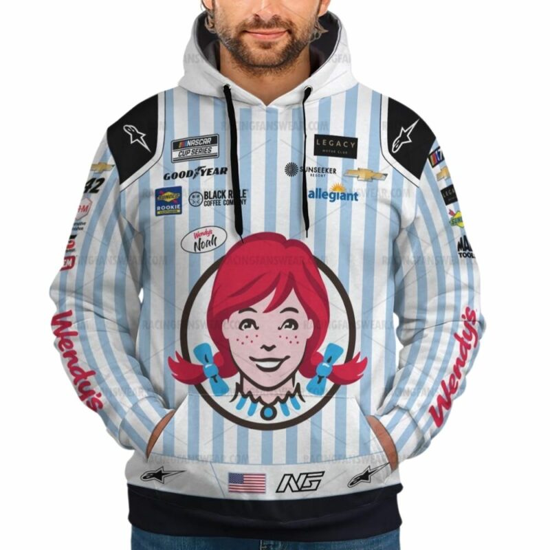 Noah Gragson Nascar Racing 2023 Wendys Uniform 3D Hoodie 1