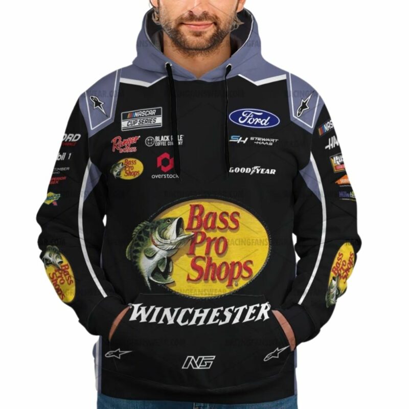 Noah Gragson Nascar Racing 2024 Bass Pro Shops Winchester Uniform 3D Hoodie 1