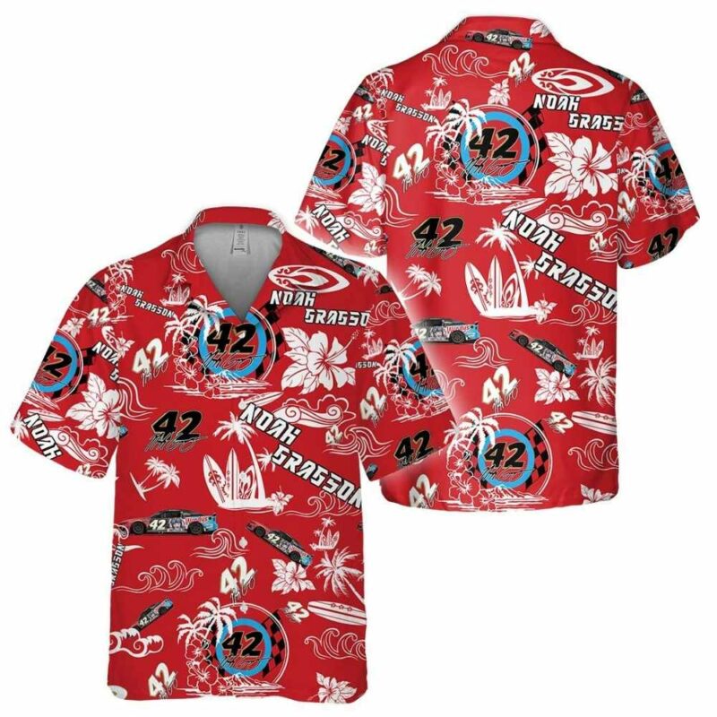 Noah Gragson Nascar Racing Floral Beach Tropical Hawaiian Shirt 1