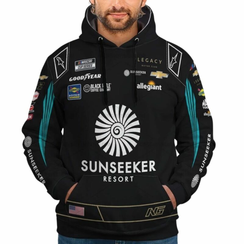 Noah Gragson Nascar Racing Sunseeker Resort Uniform 3D Hoodie 1